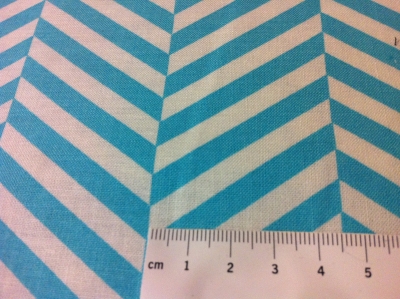 Baumwolle | Chevron türkis